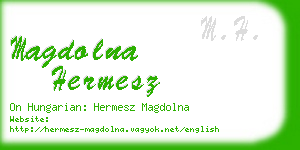 magdolna hermesz business card
